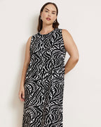 Pearl Divine Jersey Dress - Black Bosco Print