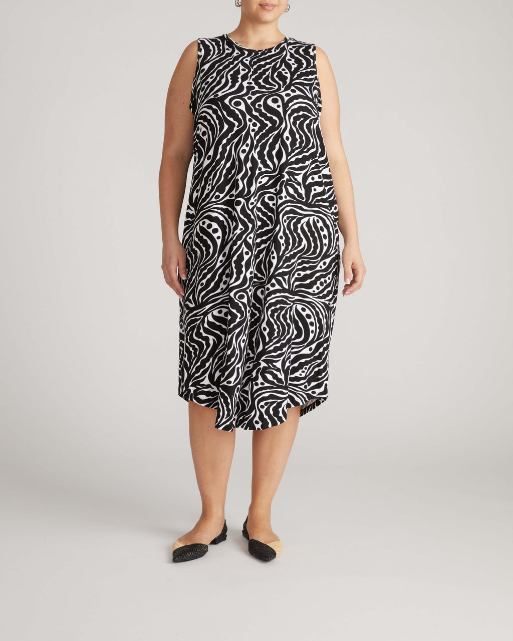 Pearl Divine Jersey Dress - Black Bosco Print