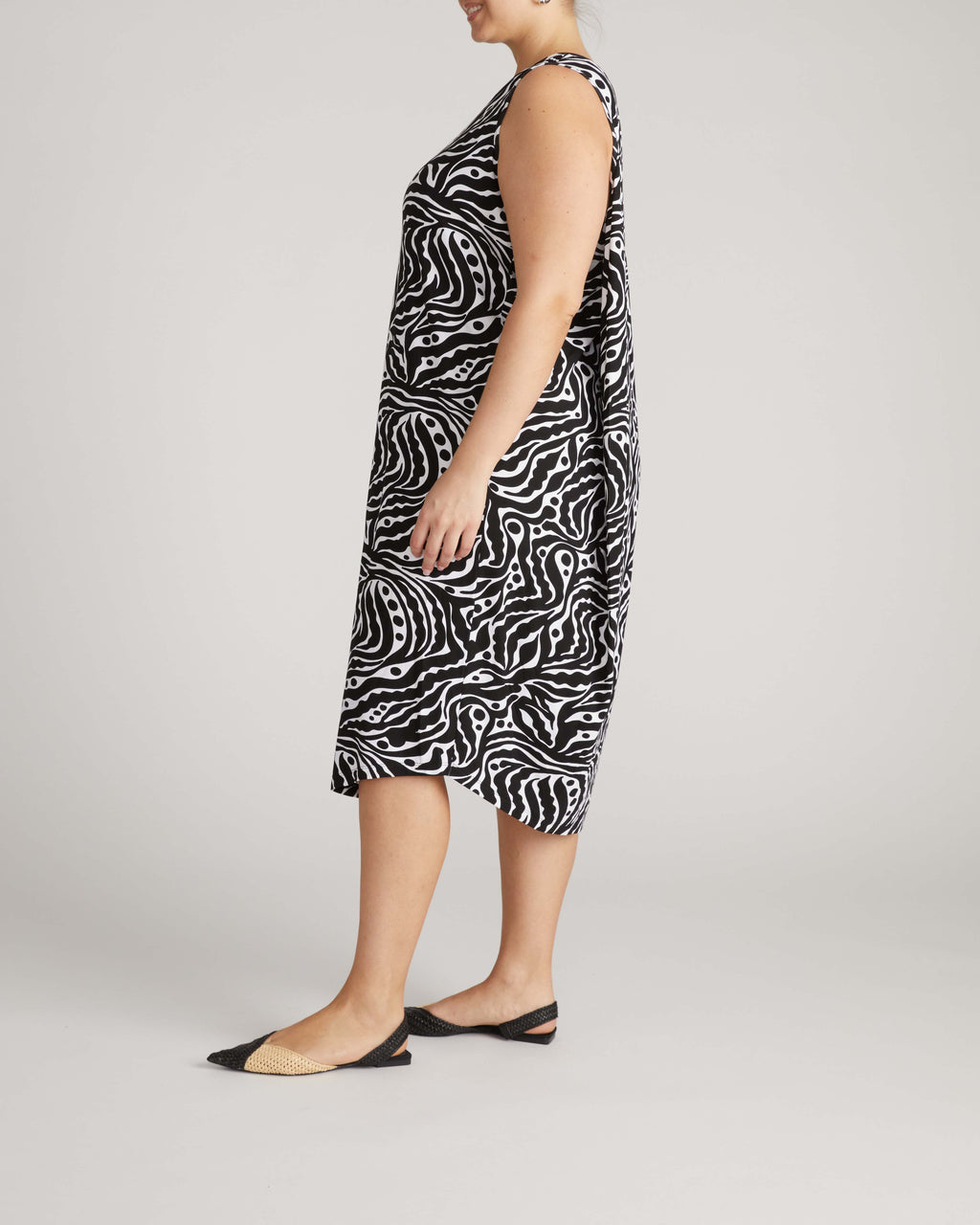 Pearl Divine Jersey Dress - Black Bosco Print