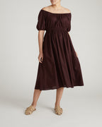 Andrea Linen Blend Dress - Brulee