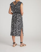 Tish Divine Jersey Kaftan - Black Bosco Print