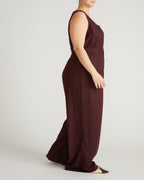 Rania Belted Linen Blend Jumpsuit - Brulee