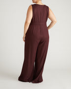 Rania Belted Linen Blend Jumpsuit - Brulee