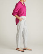 Sayville Linen Blend Drawstring Pant - Beach Stripe
