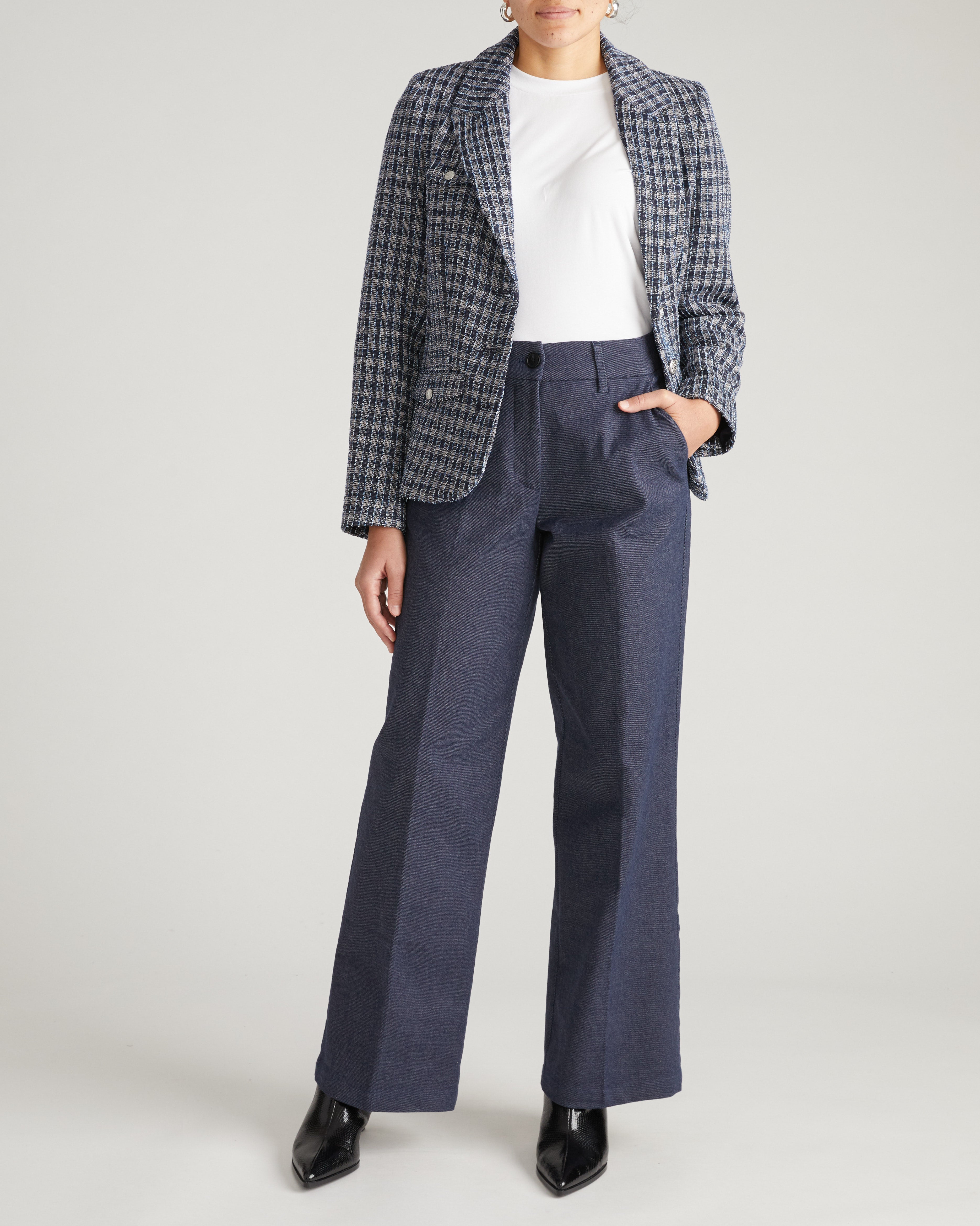 Nova Denim Look Pants - Dark Indigo