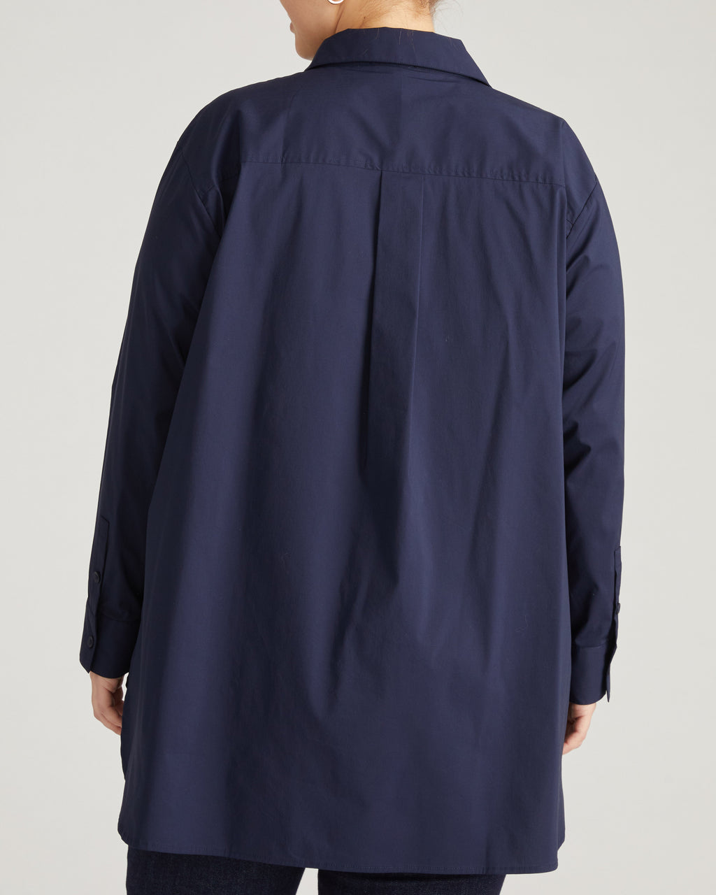 The Artist Oversized Poplin Shirt - Navy