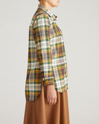 The Artist Oversized Poplin Shirt - Brown Plaid