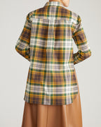 The Artist Oversized Poplin Shirt - Brown Plaid