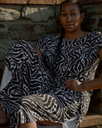 Rey Divine Jersey Pull-On Pants - Black Bosco Print
