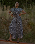 Rey Divine Jersey Pull-On Pants - Black Bosco Print